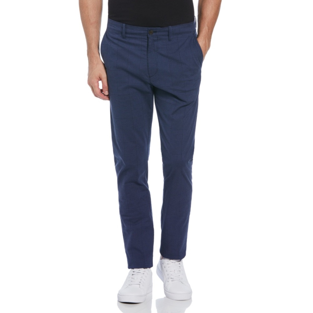 Original Penguin Blue Black Plaid Khakis Dress Pants Size 34 x 32